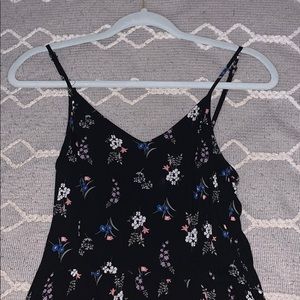A black floral dress